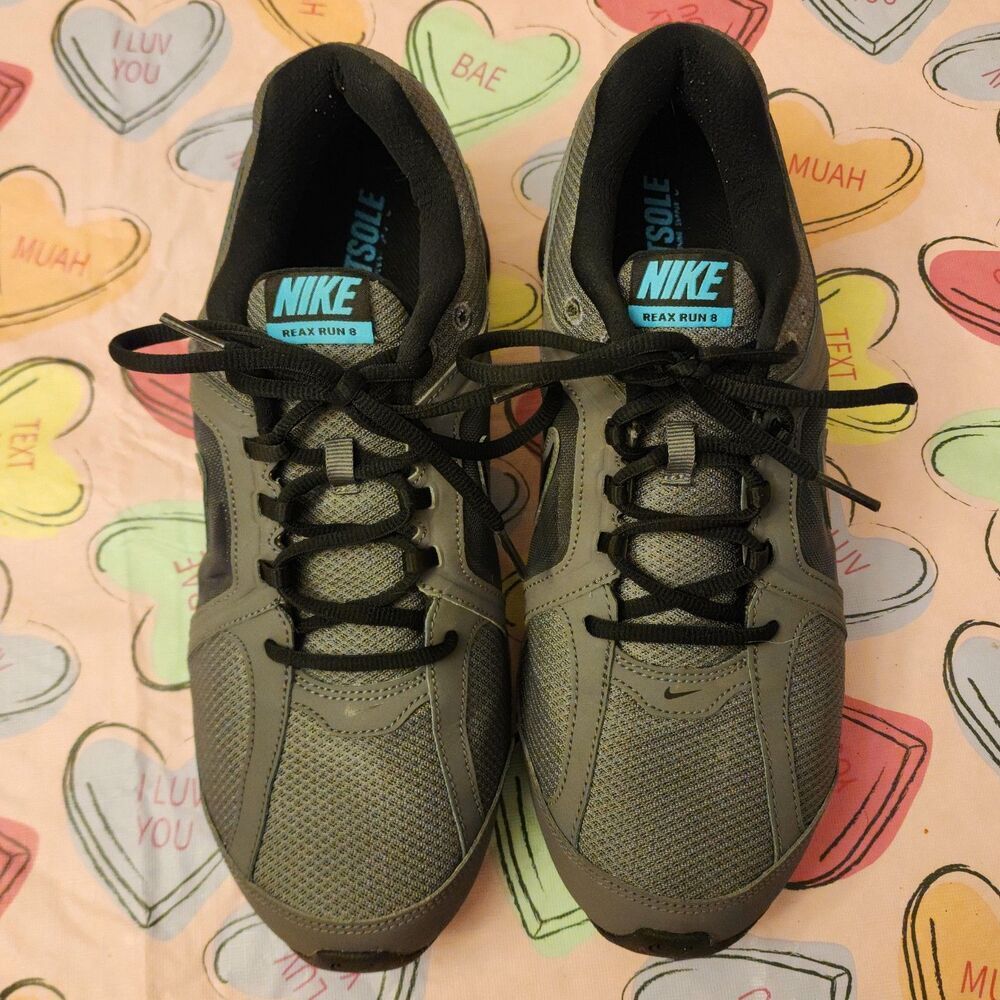 Nike Reax Run 8 Men's 10 Gray 599579-003 2013 Excellent